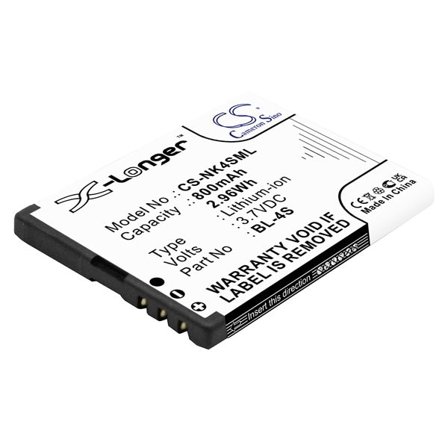 Akku älypuhelin, Matkapuhelin Nokia 7610, 7610S, 7610 Supernova jne. varten.