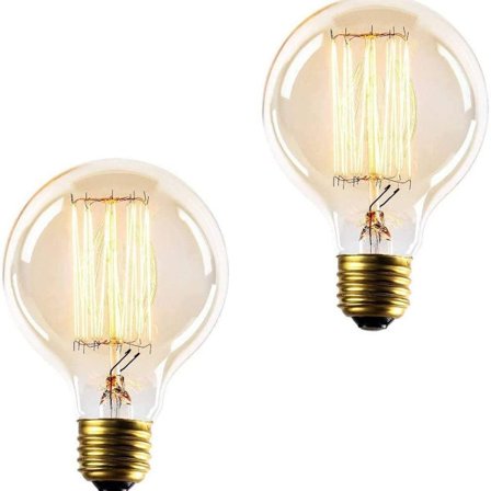 E27 lyspære 40W Vintage lyspærer Runde dekorative lyspærer Dimbar 220V 2-pakning