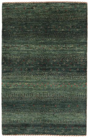 Hand Knotted Persian Loribaft Fine Persia Rug 83X127 Black/Dark Green