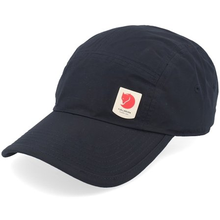 Fjällräven - Schwarz 5panel Cap - High Coast Wind Cap Black 5-Panel @ Hatstore