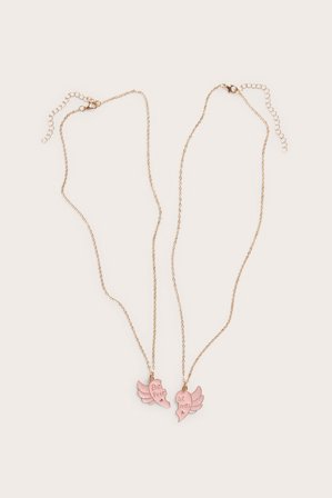 Kappahl | Bästa kompis-halsband 2-pack Rosa ONE SIZE | Rosa