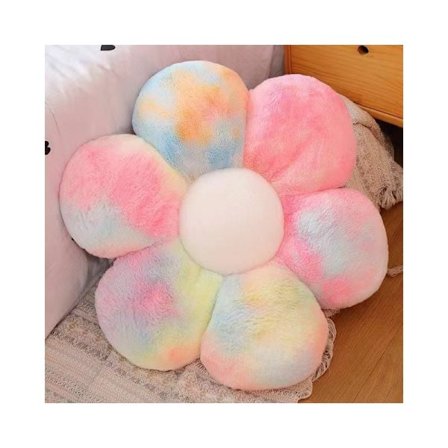 (50x50cm, Multicolor) Blomsterformede Stolehynder, Bløde Plys Pude Fluffy Tatami Pude til Sæde, Sofa, Have, Indendørs Stue Børneværelse Dekoration