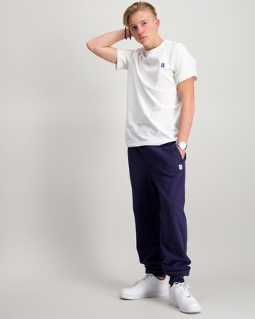Zeke Essential Logo Print Joggers Blå Bukser Dreng - Kids Brand Store