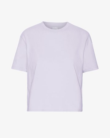 Organic Boxy Crop Tee - Soft Lavender - Female - S