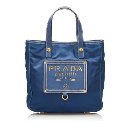 Prada Vintage Pre-owned Canvas totes Blå, Dame Vintage Tasker, Størrelse: ONE Size