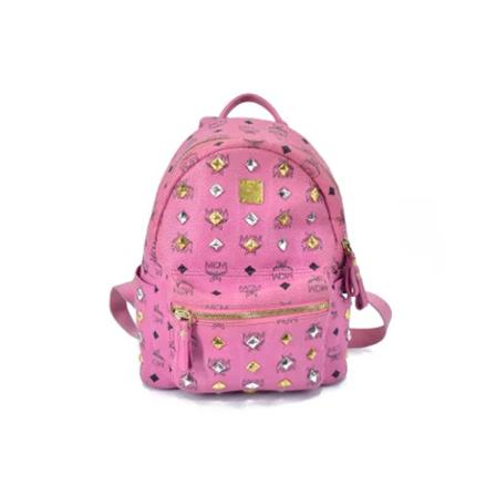 MCM Pre-owned, Pre-owned Leather backpacks Roze, Dames, Maat:ONE Size