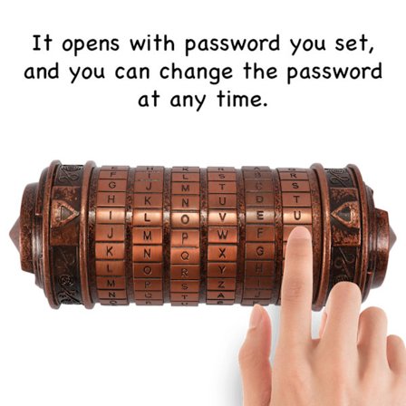 Fødselsdags Valentinsgaveæske Cylinder Låseboks Da Vinci Kode Alfabet Låse Retro Cylinder Låseboks Alfabet Låse Da Vinci Kode Æske