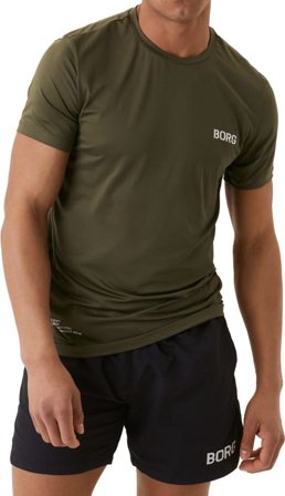 Björn Borg Men's Sthlm Active T-Shirt Men Short sleeved fitness sweater Green XL
