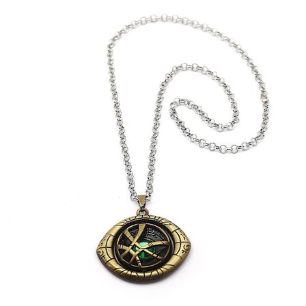 Doctor Strange Eye of Agamotto Halskjede Retro Amulet Cosplay Rekvisitt Gave