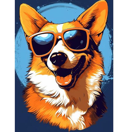 Corgi Hund Diamantmålningskit - 5D Full Drill Broderi Heminredning Husdjurskonst