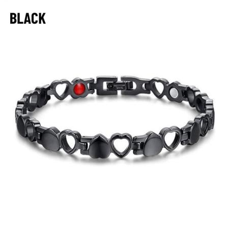 Magneettinen rannekoru Titaaniteräs MUSTA black