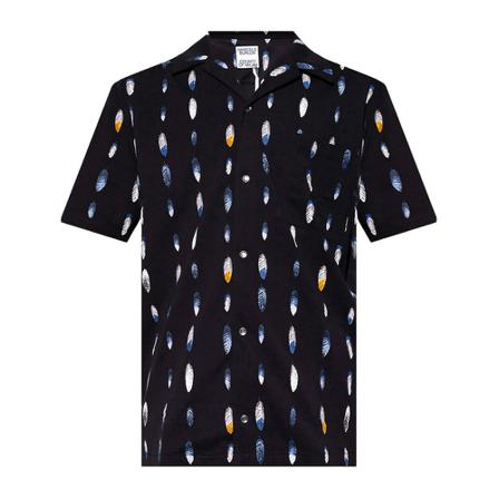 Marcelo Burlon Short Sleeve Shirts Blå, Herre Skjorter