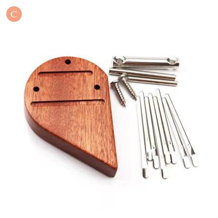 Gör-det-själv 8 Nycklar Kalimba Parts Thumb Piano Bridge Stämskruvar Kit P