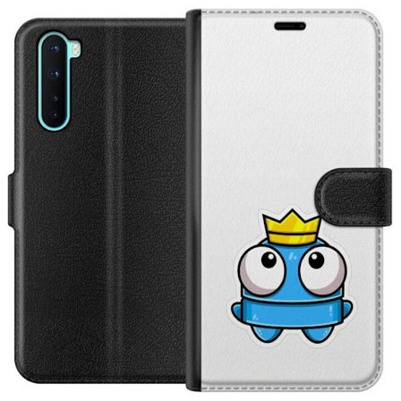 Kompatibel Tegnebogsetui til OnePlus OnePlus Nord Blå tegnet figur med krone og store øjne i legende kongelig stil