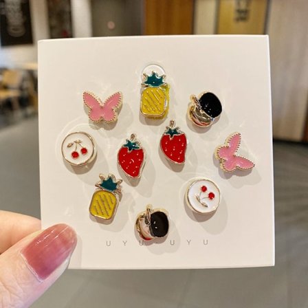 Knapp Brosch Pearl Rhinestone Button 01 01