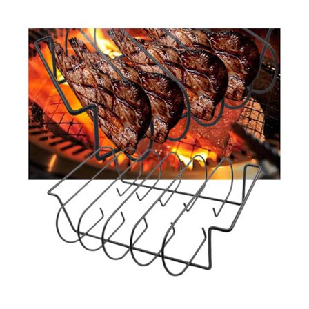 Non-stick Firkantet Stekerist Ribbeholder Grillverktøy