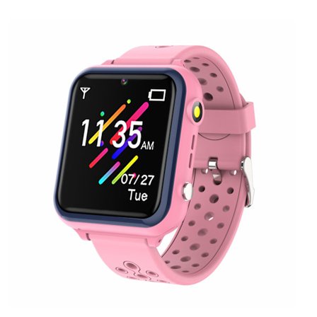 (Pinkki) 1.54 tuuman lasten älykello vedenpitävä lastenkello musiikki