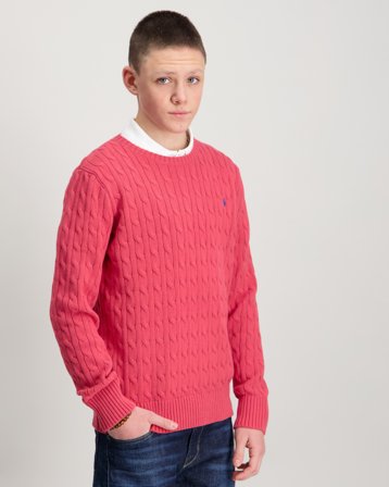 Polo Ralph Lauren Cable-Knit Cotton Sweater Rood Truien Jongens - Kids Brand Store