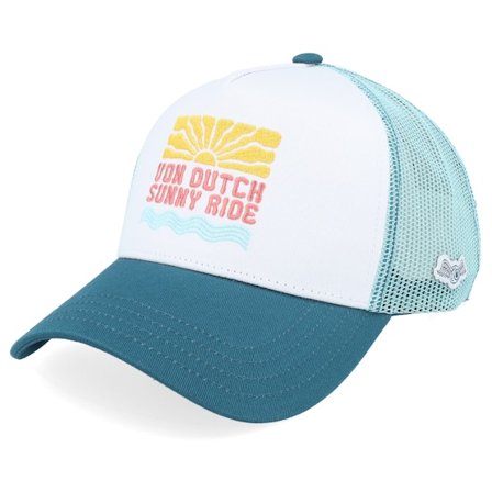 Von Dutch - White - trucker - Cap - Embroidery Light Blue/White/Blue A-Frame Trucker - Hatstore