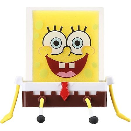 Spongehållare i tecknad film med svamp, kökssvampar Spongebob-hållare, diskbänk hylla svamp avloppshylla [LGL]