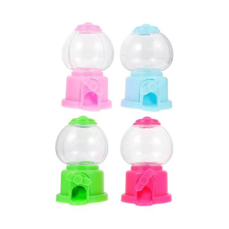 Tyggegummi-dispenser, 3,7 tommer Mini Godteridispenser Tyggegummi-dispenser Partyfavoritt (4-pakning)