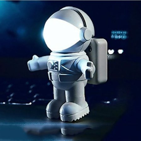 USB-leselampe LED Astronaut Astronaut Kul LED Nattlampe USB Øyebeskyttelse Laptoplampe LED På/Av-bryter po