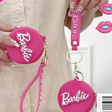 1st Barbie Rosa møntpung nøglering høretelefonetui Ba