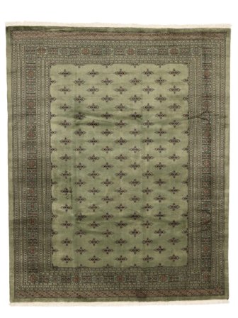 Alfombra Pakistan Bukara 3Ply 252X311 Verde Oscuro/Amarillo Oscuro Grande (Lana, Pakistán)