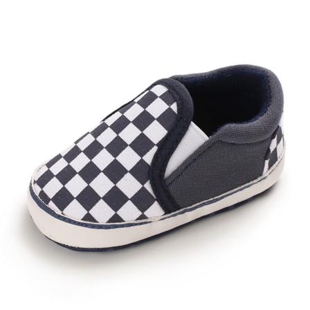 Avslappede og komfortable slip-on sneakers for babygutter, lette sklisikre sko for innendørs og utendørs bruk, vår og høst bule Inner length 12CM