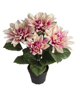 Kunstig Dahlia 30 cm Lyserød
