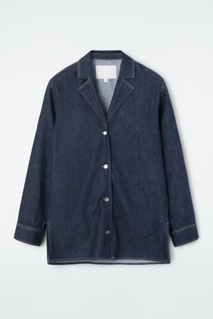 COS Women's Regular Tailored Denim Shirt in Blue