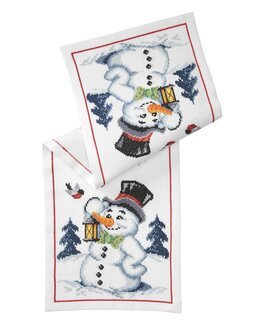 Stickpackung Läufer Schneemann