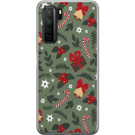 Huawei P40 lite 5G Genomskinligt Skal God Jul mönster