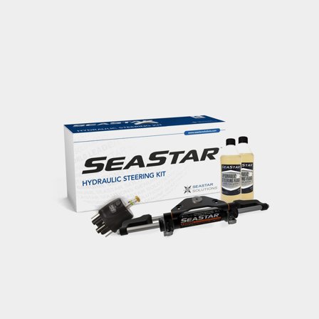 Paquete de dirección hidráulica SeaStar, para fuerabordas hasta 350 hk + bomba de timón + aceite + cilindro HC5348-3