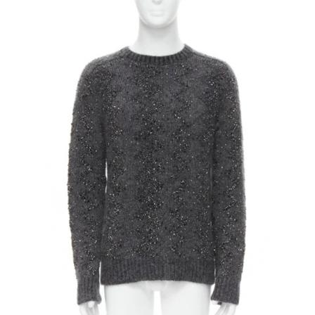 Saint Laurent Vintage Pre-owned Wool tops , Grijs , Dames , Maat: M