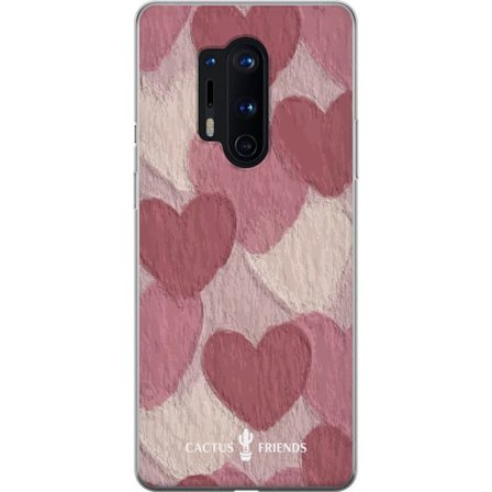 Kompatibel Mobilcover til OnePlus OnePlus 8 Pro Cactus and Friends - Blush Paper Hearts