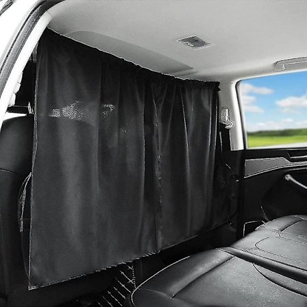 Bilskärmgardiner Solskydd-sekretess Resa Nap Natt Bil Camping Avtagbar Enkel Gardin(svart)