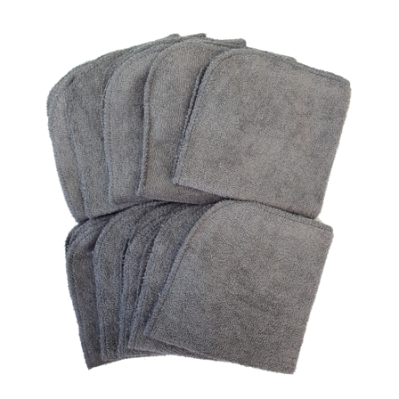 Summerville Organic Vaskekluter, Grå, 10 stk.