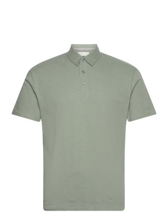 Jprcc Soft Linen Blend Ss Polo Green Jack & J S