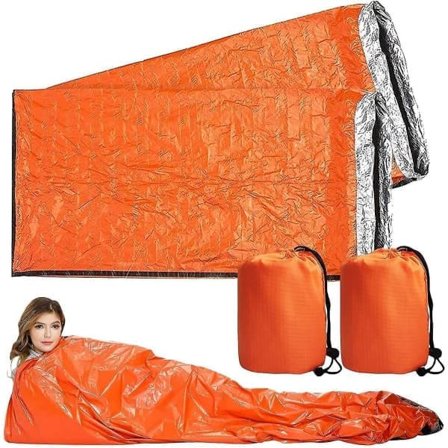1/2/4kpl Ulkona Hätätilanne Vedenpitävä Lämpö makuupussi Retkeily Selviytymis Bivvy Säkk