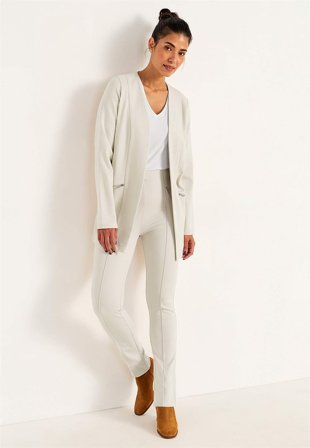 Cellbes of Sweden - Jerseybukse med sydd press Lisa i beige for damer i størrelse 34