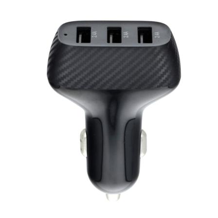 Billaddare Qwe Carbon 3xusb Qc3.0 7.2a 36w Cc271-3a Svart