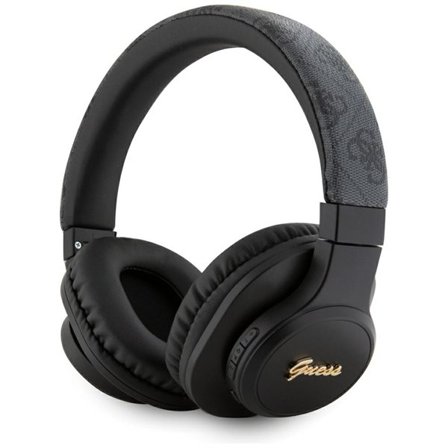 Guess Nahka Tone On Tone Script Bluetooth 4G Over-Ear kuulokkeet - musta
