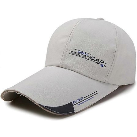 Unisex Ekstra Lang Caps med Skygge Sommer Sport Justerbar Solhatt Beige