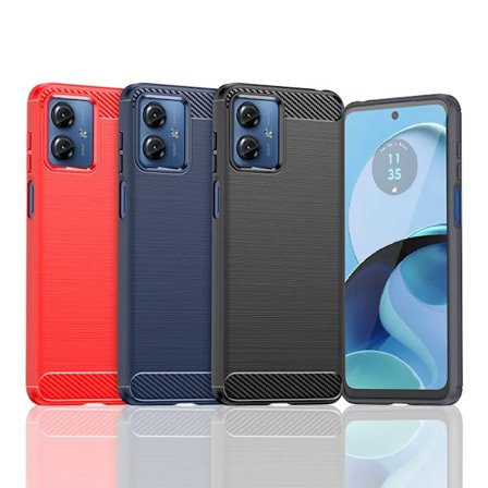 SKALO Motorola Moto G14 Armor Carbon Stødsikker TPU-cover - Vælg farve