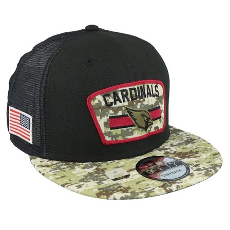 New Era - NFL Black trucker Czapka Z Daszkiem - Arizona Cardinals NFL21 Salute To Service 9FIFTY Black/Camo Trucker @ Hatstore