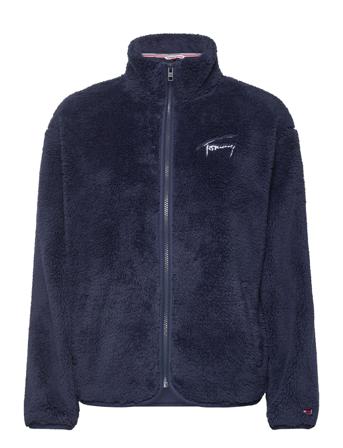 Tjw Rlx Signature Polar Zip Thru Sweatshirts & Hoodies Fleeces & Midlayers Navy Tommy Jeans