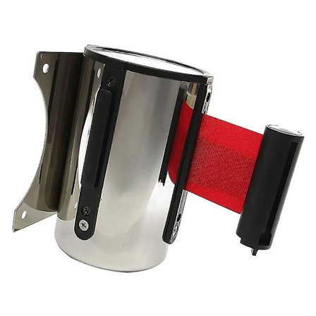 Købarrierebånd, 2m, veggmontert, innfellbar, rustfritt stål ventetau