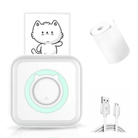 Mini Pocket Sticker Printer, Bluetooth Wireless Portable Mobile Printer Machine Thermal Printer For Notes, Memo, Photo, Pocket Label Receipt Printer C