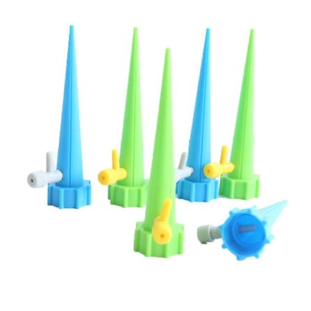 6 stk. Automatisk vandingsspyd til planteblomsterpotte med drypjustering